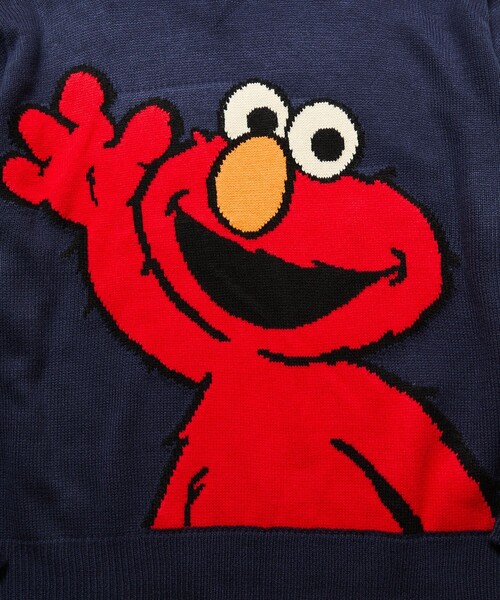 SESAME STREET(セサミストリート)の「限定展開 SESAME STREET KNIT / セサミストリート クルーネックニット(ニット/セーター・メンズ・ネイビー/オフホワイト・X-LARGE/LARGE/MEDIUM)」の6枚目の写真