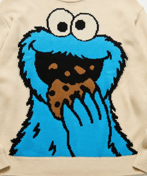 SESAME STREET(セサミストリート)の「限定展開 SESAME STREET KNIT / セサミストリート クルーネックニット(ニット/セーター・メンズ・ネイビー/オフホワイト・X-LARGE/LARGE/MEDIUM)」の9枚目の写真