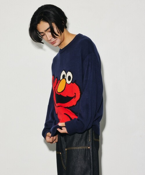 SESAME STREET(セサミストリート)の「限定展開 SESAME STREET KNIT / セサミストリート クルーネックニット(ニット/セーター・メンズ・ネイビー/オフホワイト・X-LARGE/LARGE/MEDIUM)」の14枚目の写真