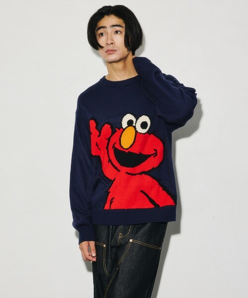 SESAME STREET(セサミストリート)の「限定展開 SESAME STREET KNIT / セサミストリート クルーネックニット(ニット/セーター・メンズ・ネイビー/オフホワイト・X-LARGE/LARGE/MEDIUM)」の15枚目の写真