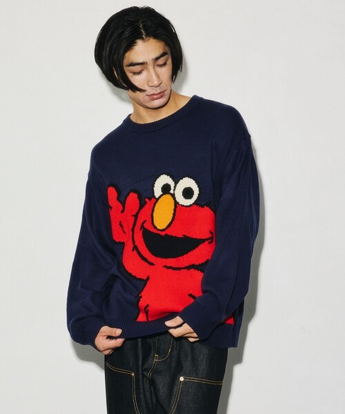 SESAME STREET(セサミストリート)の「限定展開 SESAME STREET KNIT / セサミストリート クルーネックニット(ニット/セーター・メンズ・ネイビー/オフホワイト・X-LARGE/LARGE/MEDIUM)」の16枚目の写真