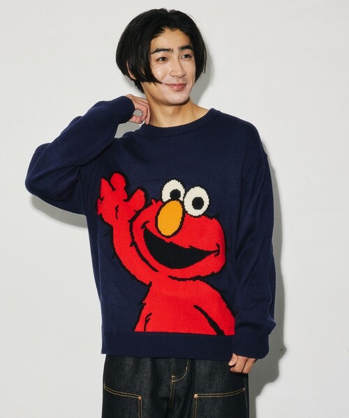 SESAME STREET(セサミストリート)の「限定展開 SESAME STREET KNIT / セサミストリート クルーネックニット(ニット/セーター・メンズ・ネイビー/オフホワイト・X-LARGE/LARGE/MEDIUM)」の17枚目の写真