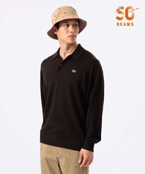 BEAMS GOLF(ビームスゴルフ)の「〈MEN〉【別注】LACOSTE / ロングスリーブ ニット ポロ(ポロシャツ・メンズ・ブラック/グレー/ブラウン/レッド系その他7・L/M/XL/S)」の3枚目の写真