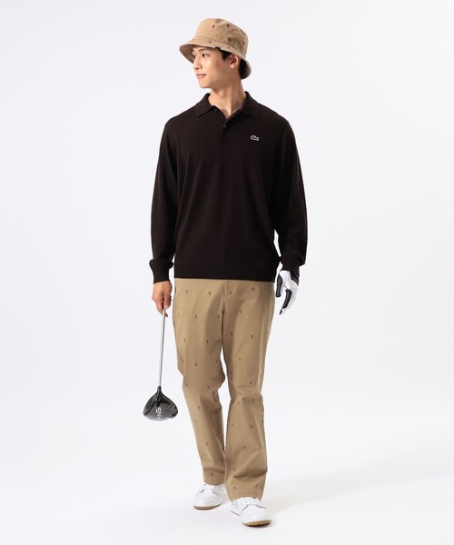 BEAMS GOLF(ビームスゴルフ)の「〈MEN〉【別注】LACOSTE / ロングスリーブ ニット ポロ(ポロシャツ・メンズ・ブラック/グレー/ブラウン/レッド系その他7・L/M/XL/S)」の5枚目の写真