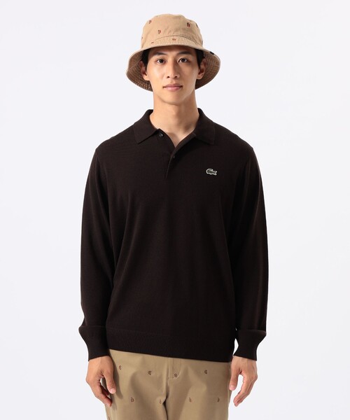 BEAMS GOLF(ビームスゴルフ)の「〈MEN〉【別注】LACOSTE / ロングスリーブ ニット ポロ(ポロシャツ・メンズ・ブラック/グレー/ブラウン/レッド系その他7・L/M/XL/S)」の6枚目の写真