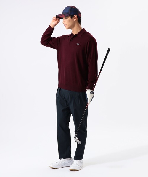 BEAMS GOLF(ビームスゴルフ)の「〈MEN〉【別注】LACOSTE / ロングスリーブ ニット ポロ(ポロシャツ・メンズ・ブラック/グレー/ブラウン/レッド系その他7・L/M/XL/S)」の8枚目の写真