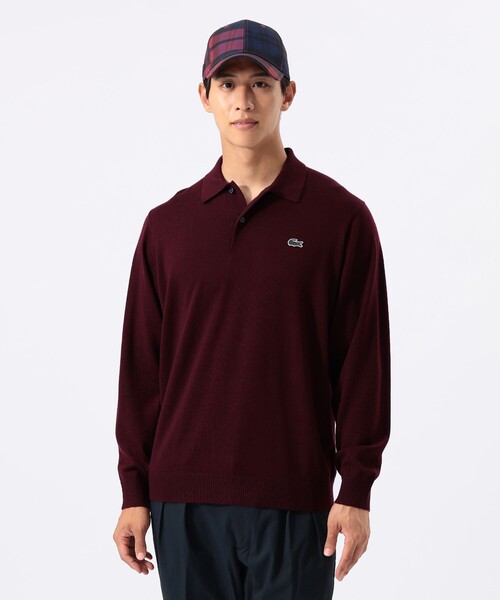 BEAMS GOLF(ビームスゴルフ)の「〈MEN〉【別注】LACOSTE / ロングスリーブ ニット ポロ(ポロシャツ・メンズ・ブラック/グレー/ブラウン/レッド系その他7・L/M/XL/S)」の10枚目の写真