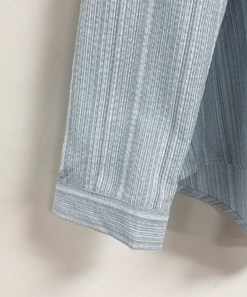 ReRe(リリ)の「ストライプ柄ベーシック長袖シャツ(シャツ/ブラウス・レディース・ライトブルー・MEDIUM/X-LARGE/LARGE)」の21枚目の写真