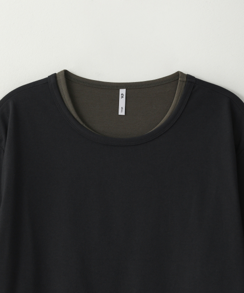 WEST GRAND BOULEVARD（ウエストグランドブルバード）の「ドリズル レイヤード ロングスリーブ Tシャツ チャコール（Tシャツ/カットソー・レディース・その他・MEDIUM/LARGE/X-LARGE）」の3枚目の写真
