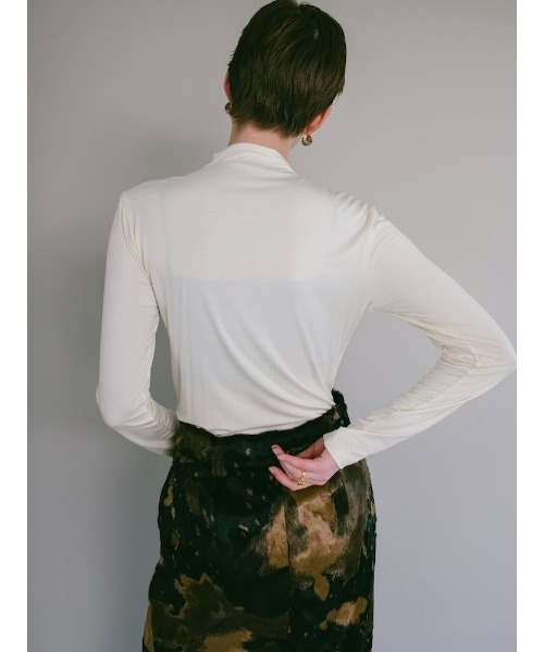 sahara(サハラ)の「Cutout Turtle Top(Tシャツ/カットソー・レディース・ブラック/ミント/アイボリー/ブラウン・FREE)」の21枚目の写真