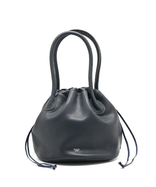 blancle(ブランクレ)の「【blancle】bc1396 L.LEATHER TUBE DRUM BAG(トートバッグ・レディース・グレイッシュベージュ/ネイビー/ブラック/ブラウン・FREE)」の4枚目の写真