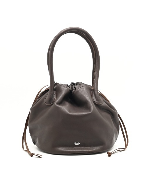 blancle(ブランクレ)の「【blancle】bc1396 L.LEATHER TUBE DRUM BAG(トートバッグ・レディース・グレイッシュベージュ/ネイビー/ブラック/ブラウン・FREE)」の5枚目の写真