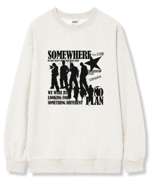 TI.GLAKE（ティーグレイク）の「サムシングディフロント オーバーサイズ 裏毛 スウェット Tシャツ 6カラー（スウェット・レディース・ブラック/ネイビー/ブラウン/グレー/クリーム/チャコール・LARGE/X-LARGE/XX-LARGE）」の11枚目の写真