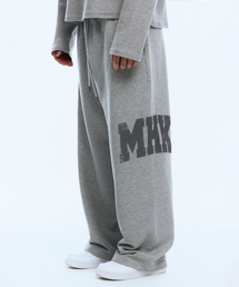 MIHAK（ミハク）の「バーシティクラックワイドパンツ (グレー)（スウェットパンツ）」