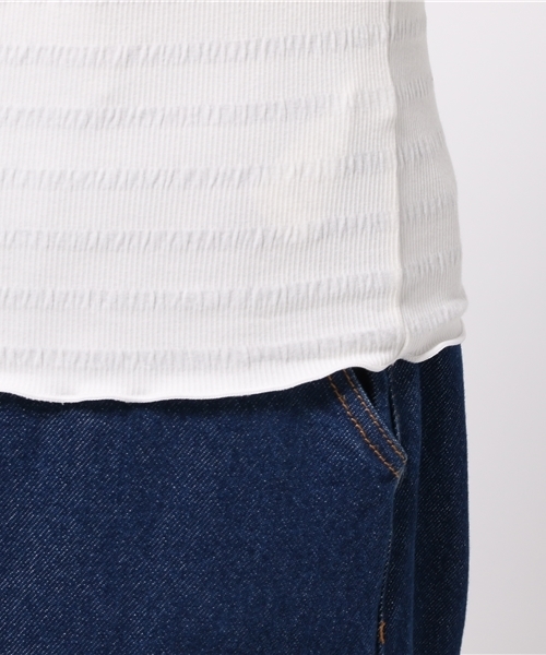 MOUSSY（マウジー）の「Shirring offshoulder tops（Tシャツ/カットソー・レディース・ホワイト/ライトピンク/ブラック・FREE）」の12枚目の写真