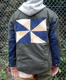 ALDIES | Anodyne Jacket パッチワーク 切り替え ジップブルゾン(ブルゾン)