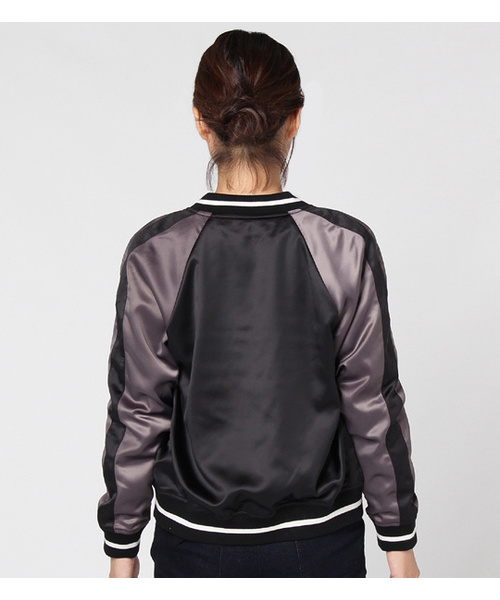 laboratory work（ラボラトリーワーク）の「リバーシブルブルゾン（スタジャン・レディース・ブラック/カーキ・MEDIUM）」の13枚目の写真