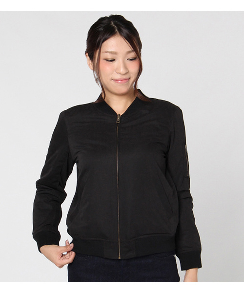 laboratory work（ラボラトリーワーク）の「リバーシブルブルゾン（スタジャン・レディース・ブラック/カーキ・MEDIUM）」の3枚目の写真