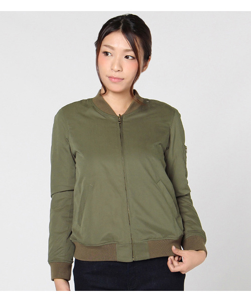 laboratory work（ラボラトリーワーク）の「リバーシブルブルゾン（スタジャン・レディース・ブラック/カーキ・MEDIUM）」の5枚目の写真