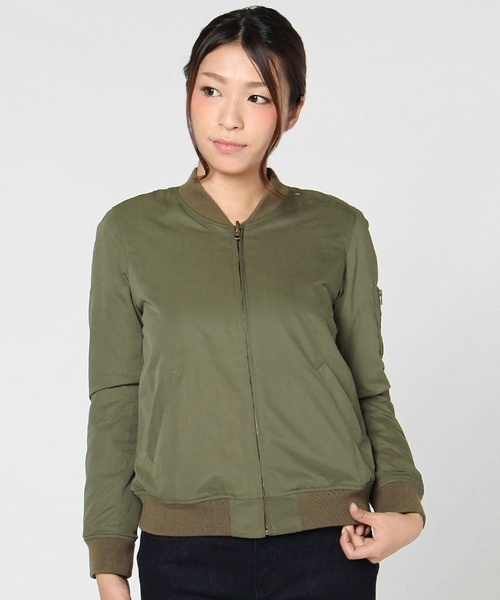 laboratory work（ラボラトリーワーク）の「リバーシブルブルゾン（スタジャン・レディース・ブラック/カーキ・MEDIUM）」の22枚目の写真
