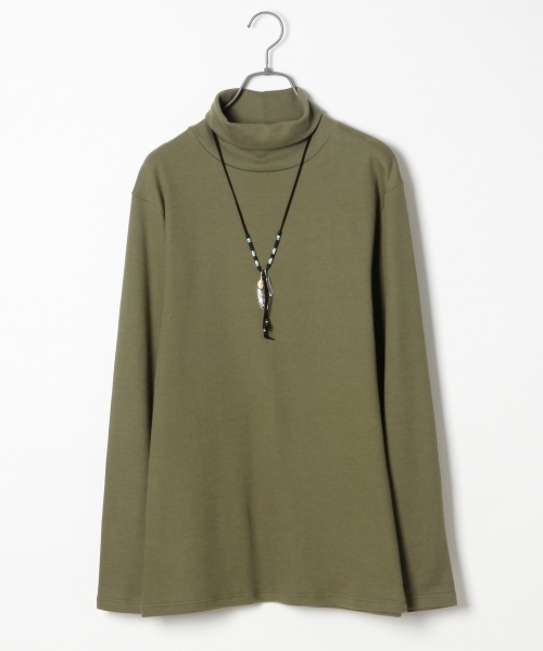 RAGEBLUE(レイジブルー)の「【GUNZE】別注タートルネックカットソー/733984(Tシャツ/カットソー・メンズ・ホワイト/オリーブ/ネイビー・LARGE/MEDIUM)」の3枚目の写真