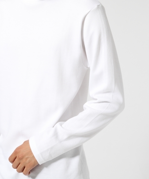 RAGEBLUE(レイジブルー)の「【GUNZE】別注タートルネックカットソー/733984(Tシャツ/カットソー・メンズ・ホワイト/オリーブ/ネイビー・LARGE/MEDIUM)」の8枚目の写真