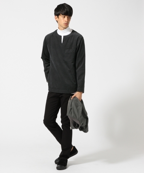 RAGEBLUE(レイジブルー)の「【GUNZE】別注タートルネックカットソー/733984(Tシャツ/カットソー・メンズ・ホワイト/オリーブ/ネイビー・LARGE/MEDIUM)」の12枚目の写真
