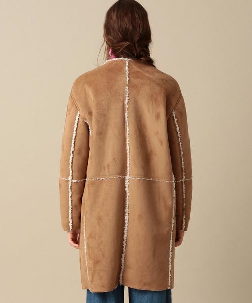 Another Edition（アナザーエディション）の「フェイクボアリバーシブルコート/AEMBC FAKE BOA RIV CT◆（ムートンコート・レディース・ブラック/ブラウン・MEDIUM/SMALL）」の4枚目の写真