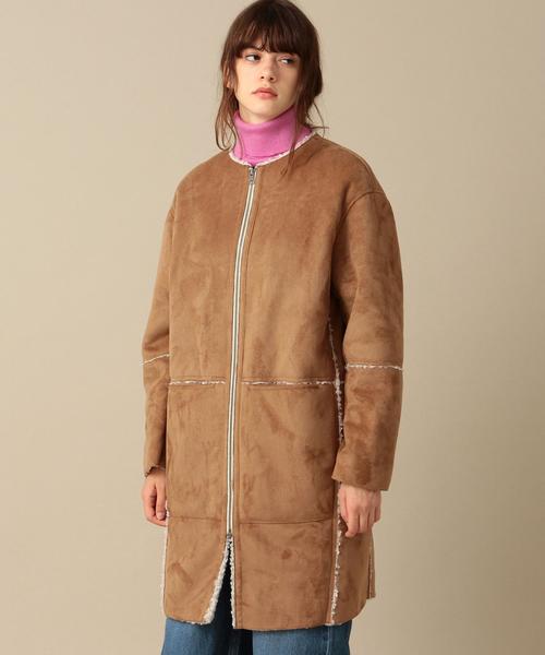 Another Edition（アナザーエディション）の「フェイクボアリバーシブルコート/AEMBC FAKE BOA RIV CT◆（ムートンコート・レディース・ブラック/ブラウン・MEDIUM/SMALL）」の3枚目の写真