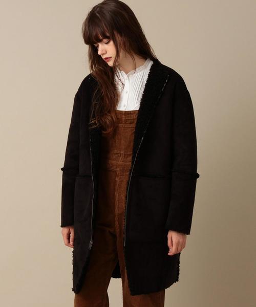 Another Edition（アナザーエディション）の「フェイクボアリバーシブルコート/AEMBC FAKE BOA RIV CT◆（ムートンコート・レディース・ブラック/ブラウン・MEDIUM/SMALL）」の14枚目の写真