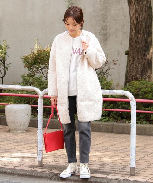 Another Edition（アナザーエディション）の「フェイクボアリバーシブルコート/AEMBC FAKE BOA RIV CT◆（ムートンコート・レディース・ブラック/ブラウン・MEDIUM/SMALL）」の9枚目の写真