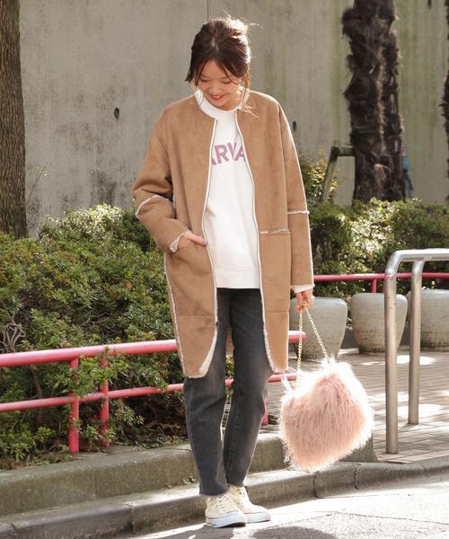 Another Edition（アナザーエディション）の「フェイクボアリバーシブルコート/AEMBC FAKE BOA RIV CT◆（ムートンコート・レディース・ブラック/ブラウン・MEDIUM/SMALL）」の10枚目の写真