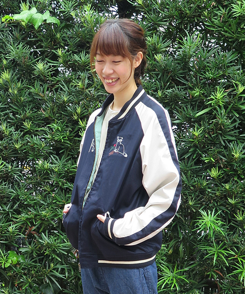 Ne-net（ネネット）の「S (S)おこじょジャン（ブルゾン・メンズ・ネイビー/カーキ/ブルー・03）」の16枚目の写真