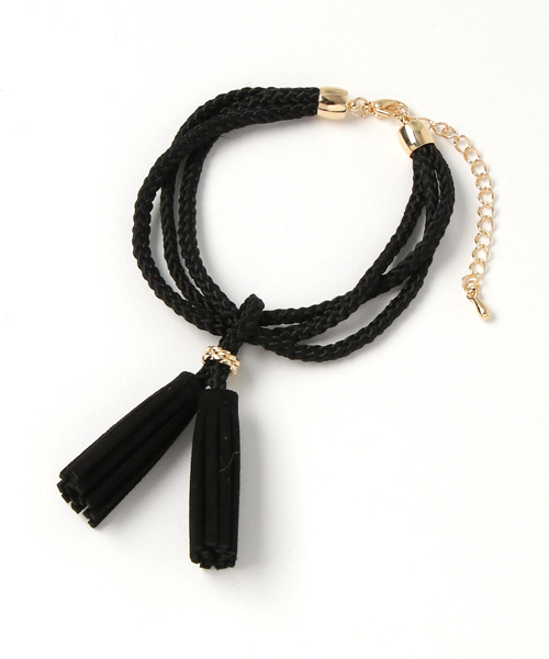 PLAIN CLOTHING（プレーンクロージング）の「タッセルブレスレット【PLAIN CLOTHING】（ブレスレット・レディース・ブラック/グレー/ブラウン・FREE）」の11枚目の写真