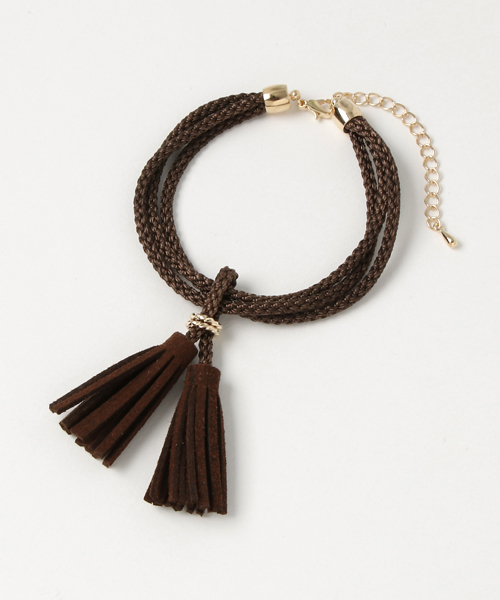PLAIN CLOTHING（プレーンクロージング）の「タッセルブレスレット【PLAIN CLOTHING】（ブレスレット・レディース・ブラック/グレー/ブラウン・FREE）」の14枚目の写真