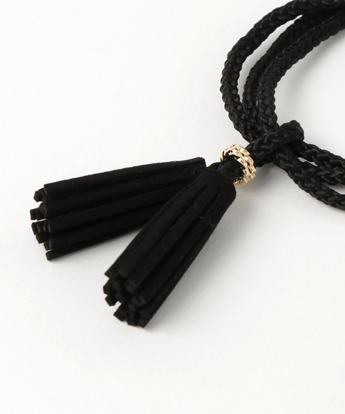 PLAIN CLOTHING（プレーンクロージング）の「タッセルブレスレット【PLAIN CLOTHING】（ブレスレット・レディース・ブラック/グレー/ブラウン・FREE）」の4枚目の写真