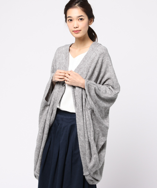 チャイハネ(チャイハネ)の「【チャイハネ】ビッグシルエットニットカーディガン(カーディガン/ボレロ・レディース・グレー/ブルー/ブラック/ベージュ/キャメル/ダークブルー・FREE)」の7枚目の写真