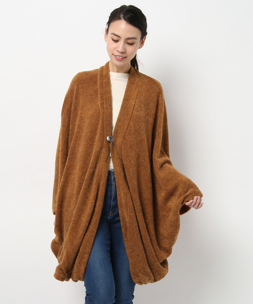 チャイハネ(チャイハネ)の「【チャイハネ】ビッグシルエットニットカーディガン(カーディガン/ボレロ・レディース・グレー/ブルー/ブラック/ベージュ/キャメル/ダークブルー・FREE)」の6枚目の写真