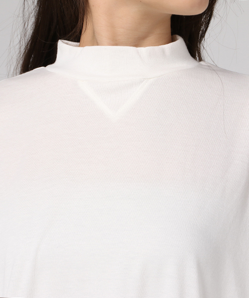 PUNYUS（プニュズ）の「ハイネックビックTワンピ（ワンピース・レディース・サックスブルー/ライトピンク/ブラック/ライトイエロー/ホワイト/ライトパープル・3/4）」の10枚目の写真