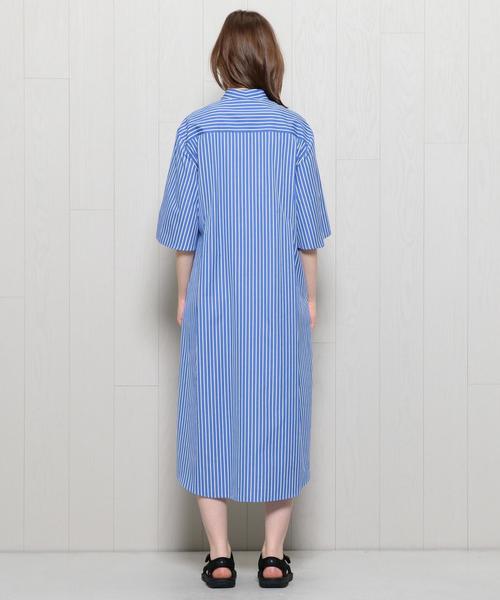 BEAUTY&YOUTH UNITED ARROWS（ビューティーアンドユースユナイテッドアローズ）の「＜H＞COTTON SHIRT DRESS 5SL/ﾜﾝﾋﾟｰｽ（シャツ/ブラウス・レディース・ホワイト/コバルトブルー・SMALL/MEDIUM）」の5枚目の写真