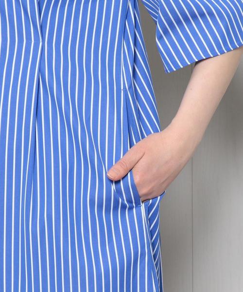 BEAUTY&YOUTH UNITED ARROWS（ビューティーアンドユースユナイテッドアローズ）の「＜H＞COTTON SHIRT DRESS 5SL/ﾜﾝﾋﾟｰｽ（シャツ/ブラウス・レディース・ホワイト/コバルトブルー・SMALL/MEDIUM）」の9枚目の写真