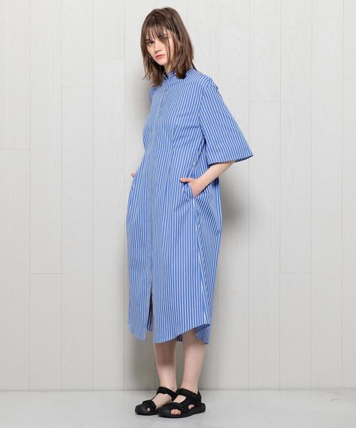 BEAUTY&YOUTH UNITED ARROWS（ビューティーアンドユースユナイテッドアローズ）の「＜H＞COTTON SHIRT DRESS 5SL/ﾜﾝﾋﾟｰｽ（シャツ/ブラウス・レディース・ホワイト/コバルトブルー・SMALL/MEDIUM）」の12枚目の写真