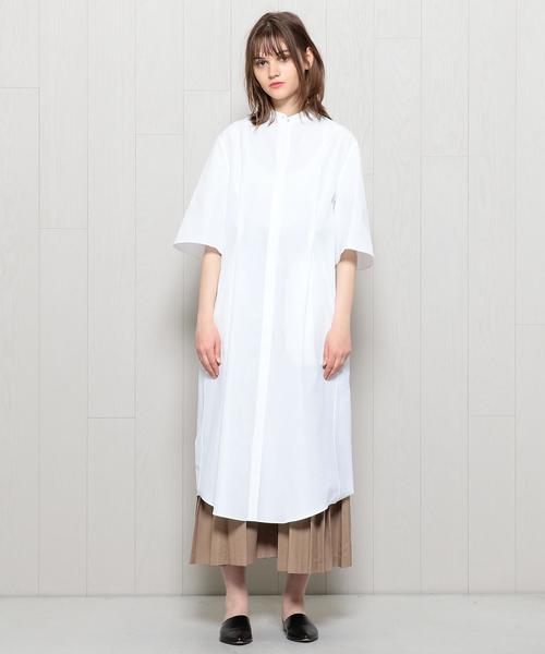 BEAUTY&YOUTH UNITED ARROWS（ビューティーアンドユースユナイテッドアローズ）の「＜H＞COTTON SHIRT DRESS 5SL/ﾜﾝﾋﾟｰｽ（シャツ/ブラウス・レディース・ホワイト/コバルトブルー・SMALL/MEDIUM）」の8枚目の写真