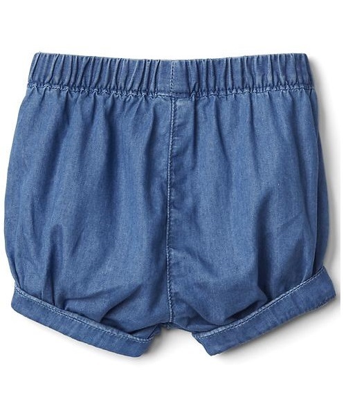 GAP(ギャップ)の「シャンブレー バブルショートパンツ(デニムパンツ・キッズ・インディゴブルー・90cm/70cm/50cm/80cm/60cm)」の2枚目の写真