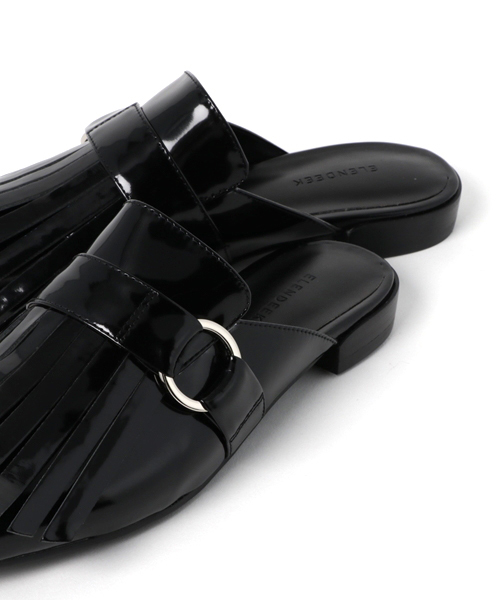 STUDIOUS（ステュディオス）の「【ELENDEEK】FRINGE SLIPPERS SHOES（スリッポン・レディース・ブラウン/ブラック・2/3）」の8枚目の写真