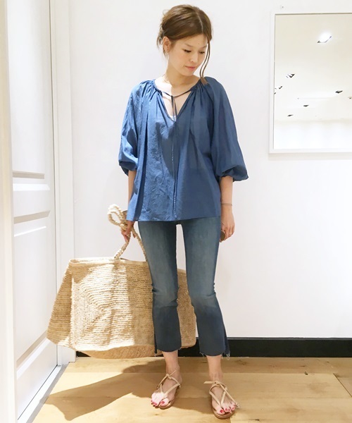 DEUXIEME CLASSE - Cotton ボイルスモックブラウス セール】Cotton ボイルスモックブラウス◇（シャツ/ブラウス