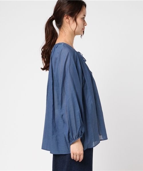 Deuxieme Classe Cotton ボイルスモックブラウス　長袖シャツ Deuxieme Classe シャツ ブラウス Cotton ボイルスモック