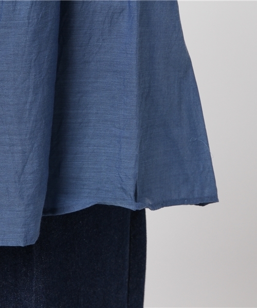 Deuxieme Classe Cotton ボイルスモックブラウス　長袖シャツ Deuxieme Classe シャツ ブラウス Cotton ボイルスモック