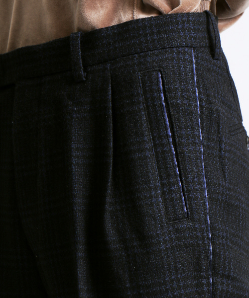 ABAHOUSE（アバハウス）の「ツイードチェックパイピングテーパード（その他パンツ・メンズ・ベージュ/ネイビー・46/48）」の10枚目の写真