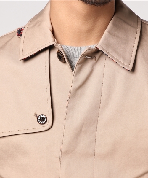 Pretty Green ストームフラップ付き ステンカラーコート Pretty Green（プリティーグリーン）の「ストームフラップ付き